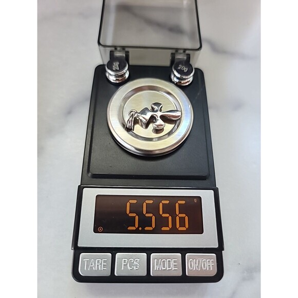 925 Sterling Silver Puffy Cross Pendant Vintage - Picture 10 of 10